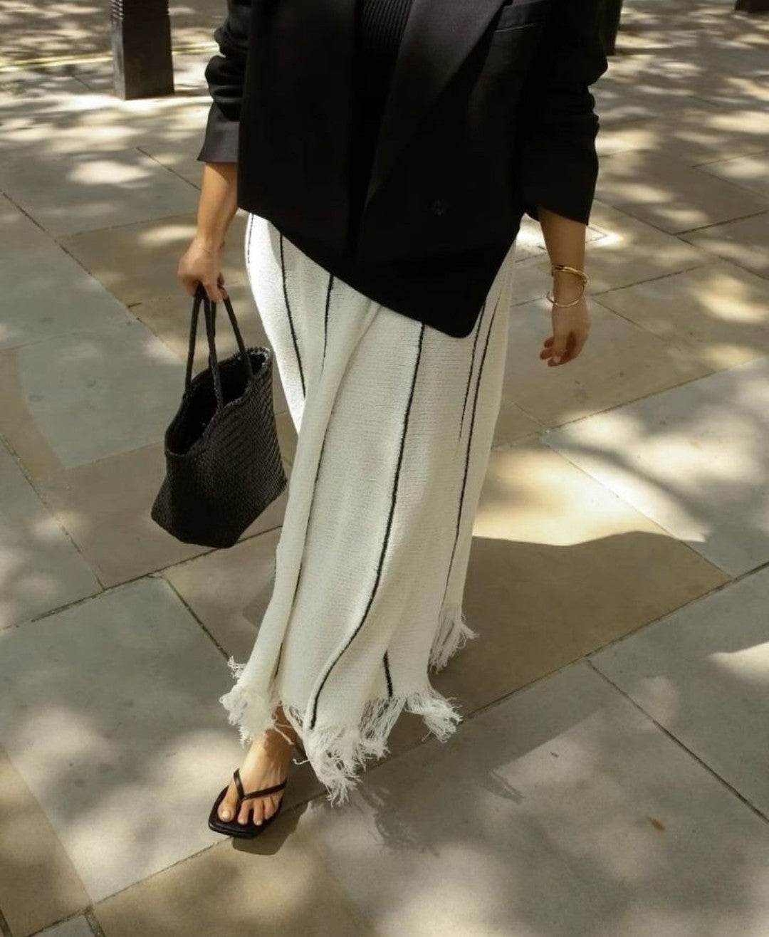 White knitwear skirt