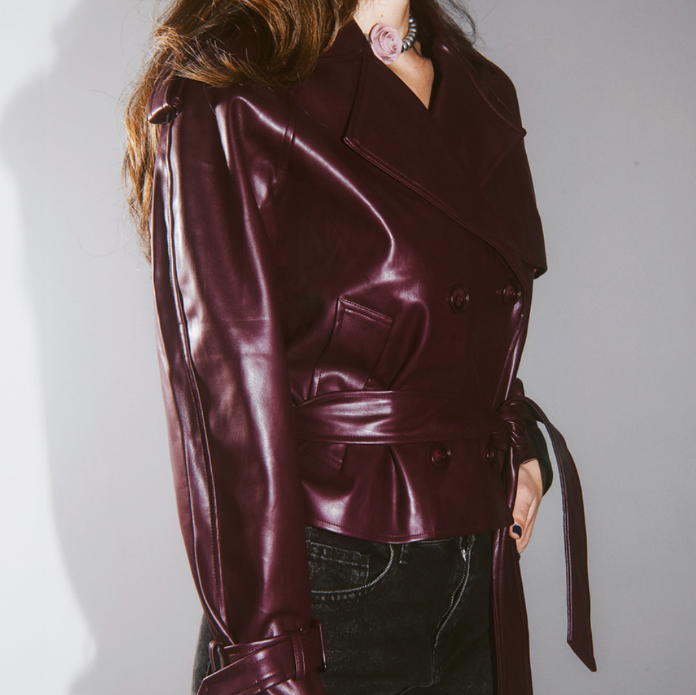 Burgundy Leather Jacket