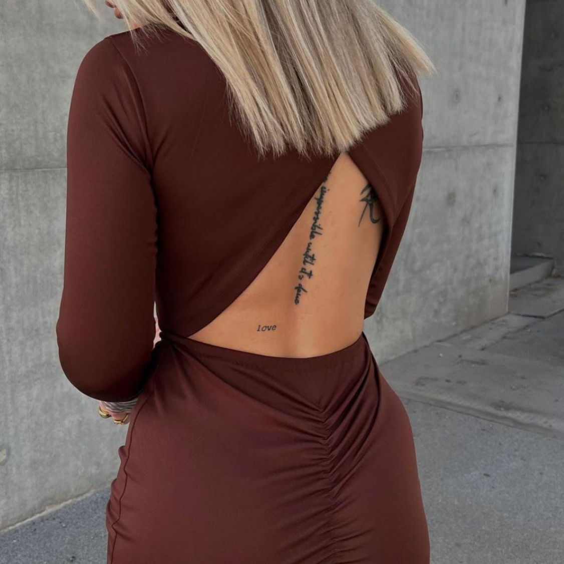Brown Bodycon Dress