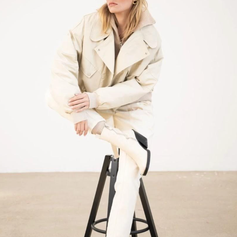 Nylon Off-White Coat