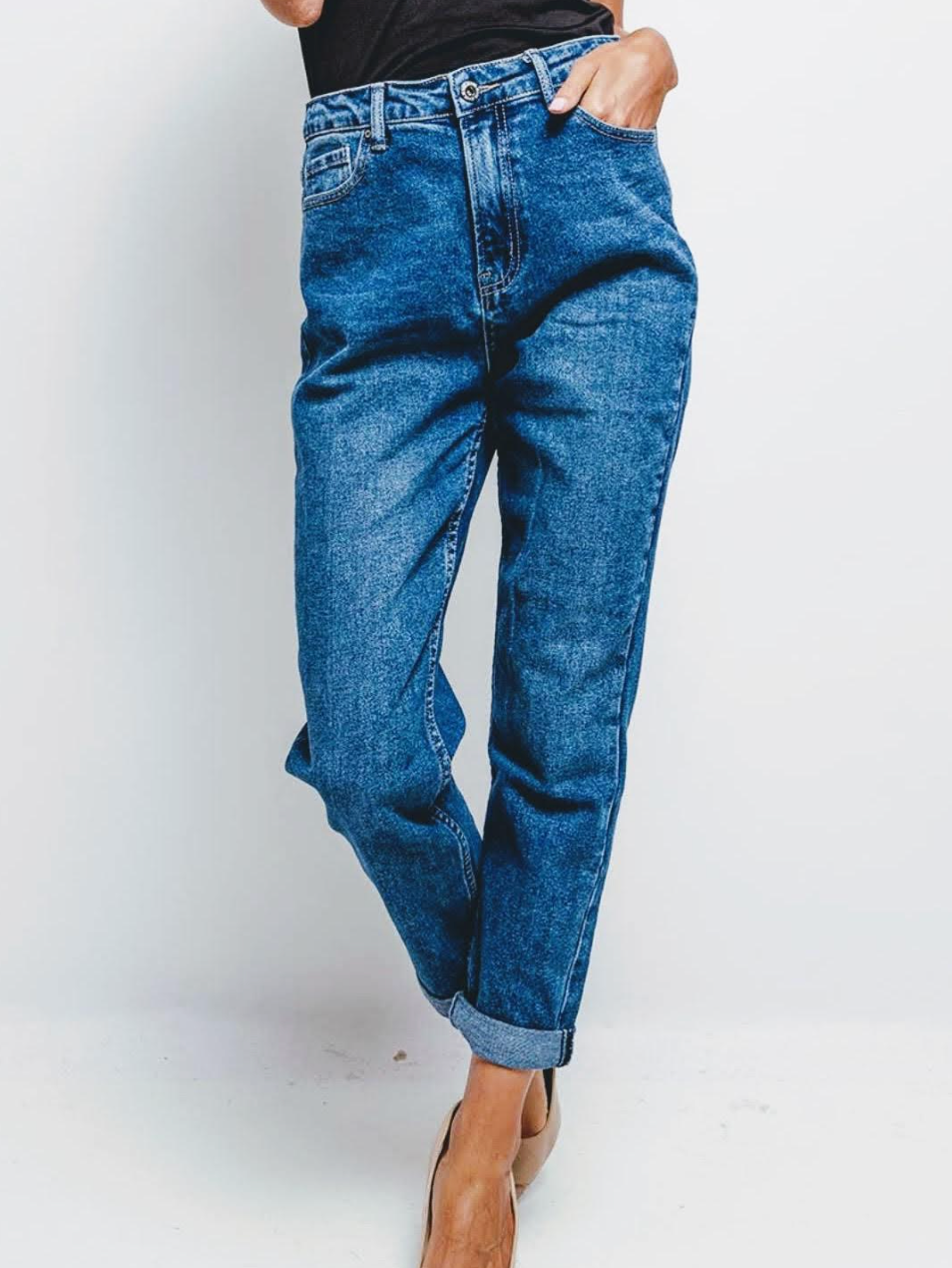 Mom Fit Straight Denim