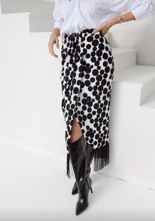 Printed Wrap Skirt