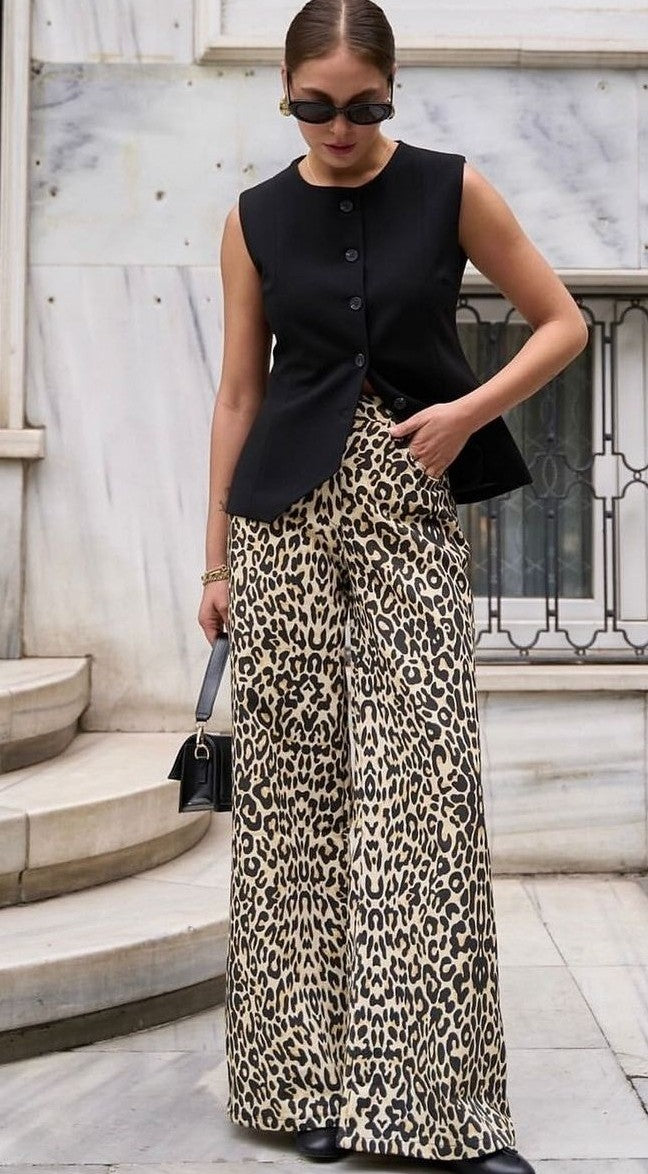 Leopard print pants