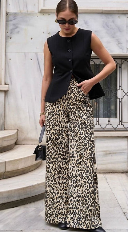 Leopard print pants
