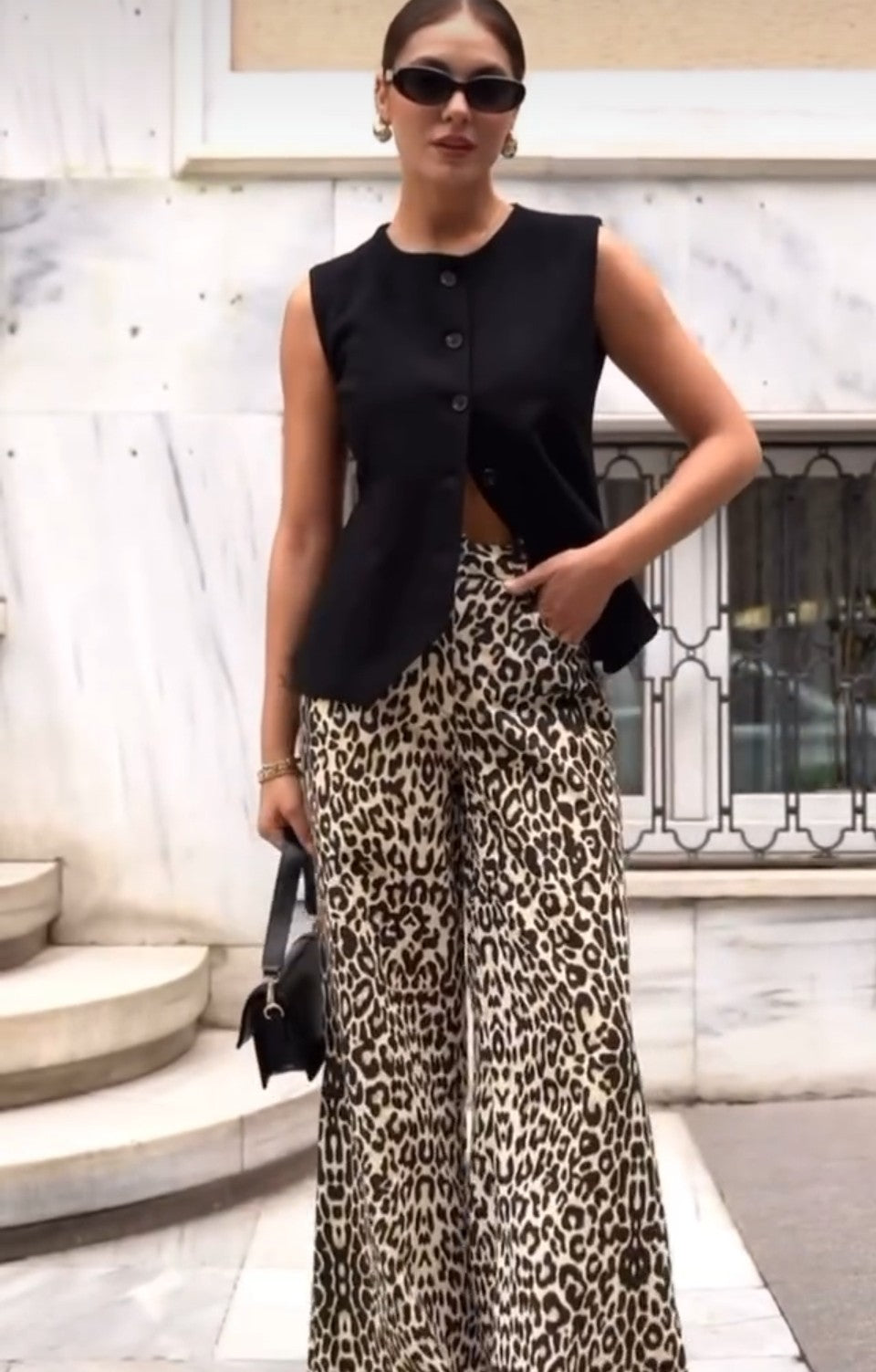 Leopard print pants