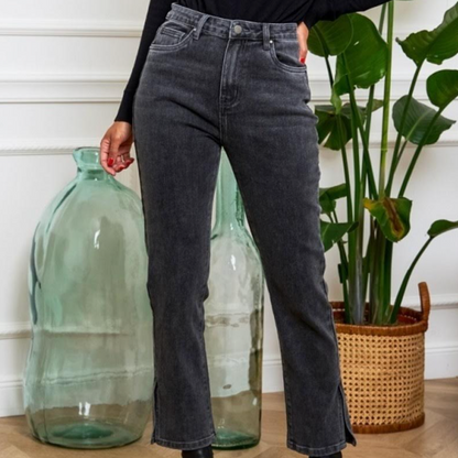 Straight Leg Jean Split Hem