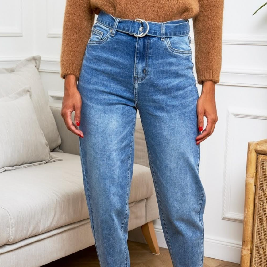 Mum-fit Jean with Belt