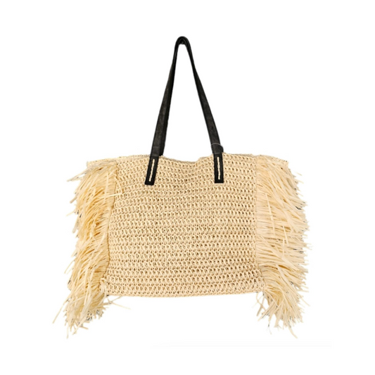 Handle Bag with Fringes on the Side