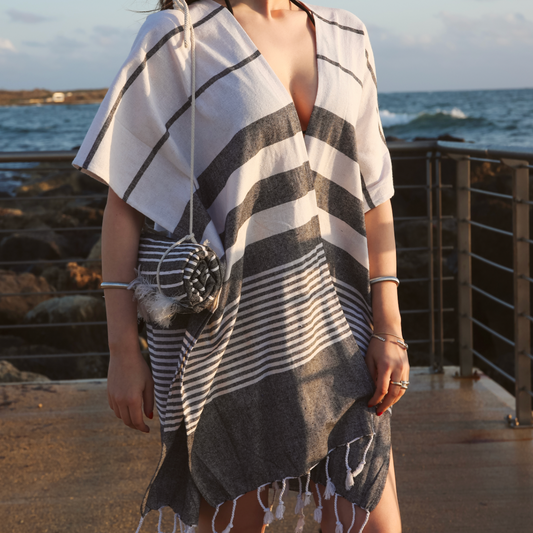 Kimono with Twisted Fringe Finish